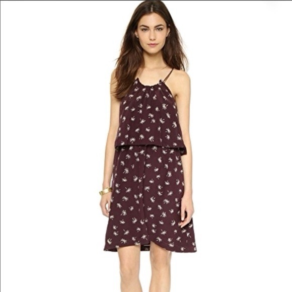 Madewell Dresses & Skirts - Madewell Dream Drift Overlay Silk Palm Tree Dress